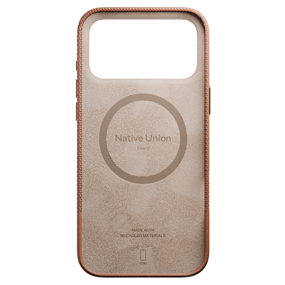 Apple iPhone 17 Pro Max Uyumlu Kılıf M-safe Şarj Özellikli Deri Dokulu Native Union RE Classic Serisi Kapak - 2