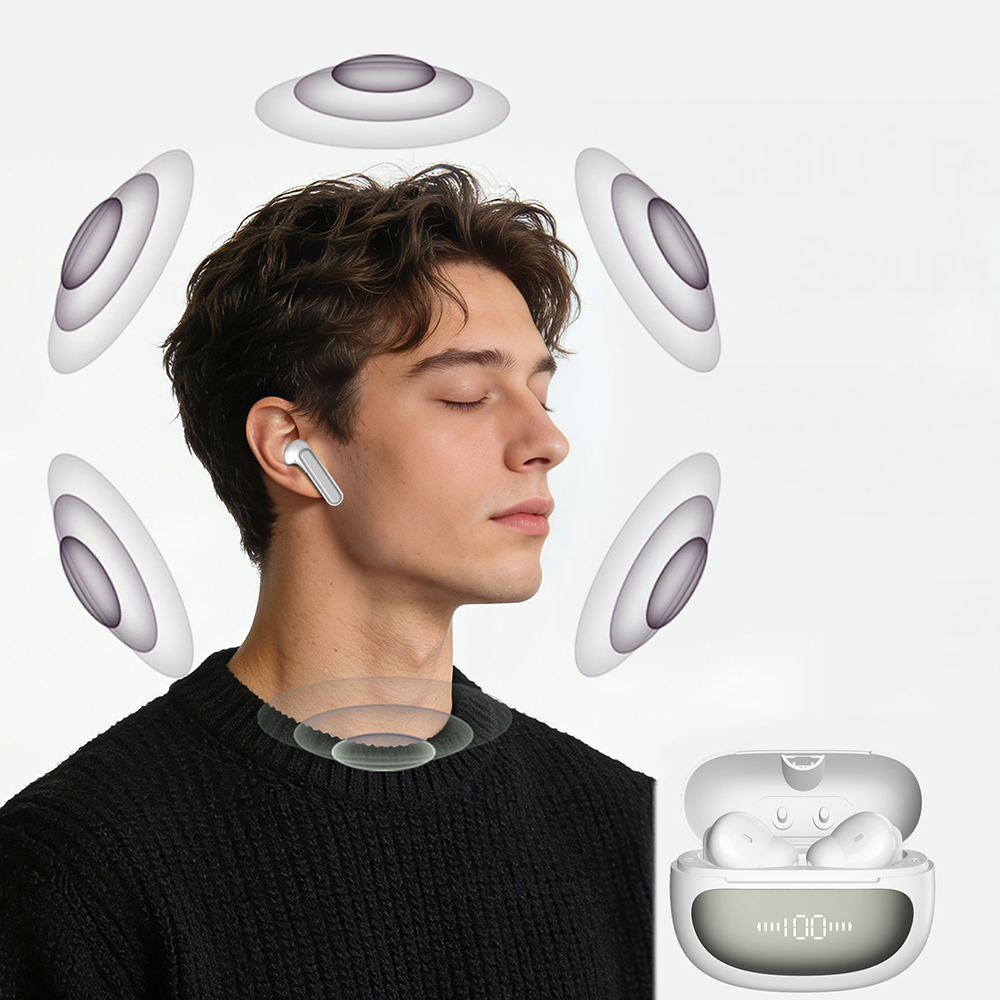 Lenyes Air 107 ANC/ENC Teknolojili 360 Derece Panaromik Ses Özellikli Kulak İçi Bluetooth Kulaklık v6.0 - 2