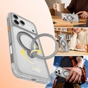 Apple iPhone 17 Pro Max Uyumlu Kılıf M-safe Şarj Özellikli Standlı Airbag Tasarımlı Mutural Air Shield Serisi Kapak - 6