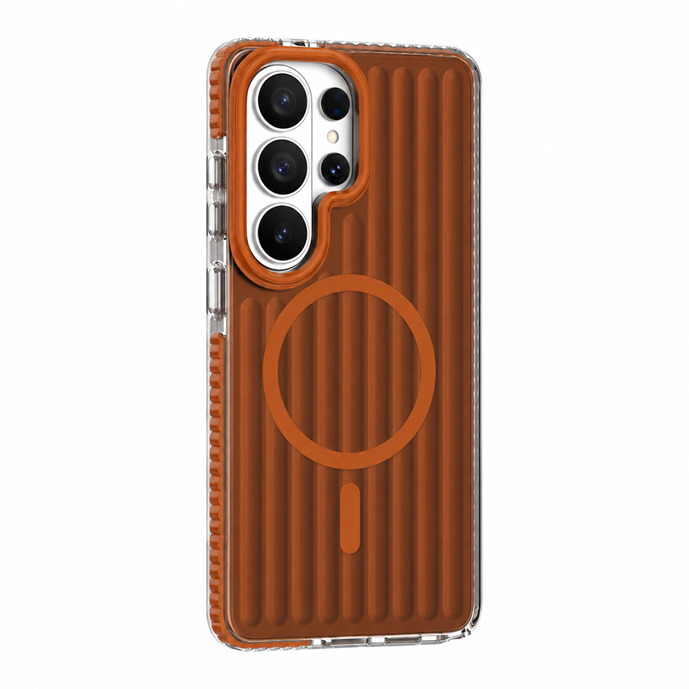 Samsung Galaxy S26 Ultra Uyumlu Kılıf M-safe Şarj Özellikli Oyuklu Tasarım Mutural Luggage Serisi Kapak - 1