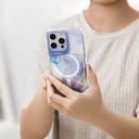 Apple iPhone 15 Pro Max Uyumlu Kılıf Magsafe Şarj Özellikli Çift IMD Baskılı Lisanslı Switcheasy Artist-M Veil Kapak