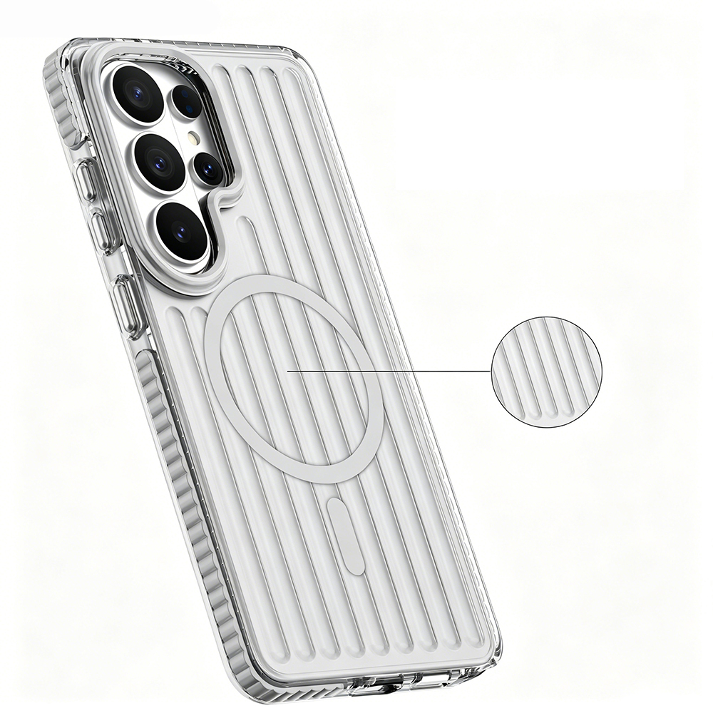Samsung Galaxy S26 Ultra Uyumlu Kılıf M-safe Şarj Özellikli Oyuklu Tasarım Mutural Luggage Serisi Kapak - 3