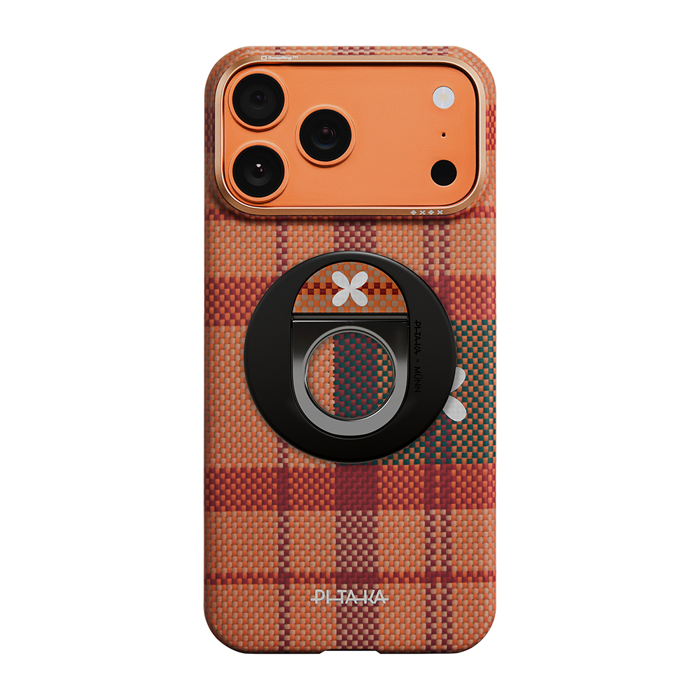 Pitaka Aramid Fiber Flora in Grid Serisi MagEZ Grip 3 Magnetik Ring Stand Telefon Tutucu - 3