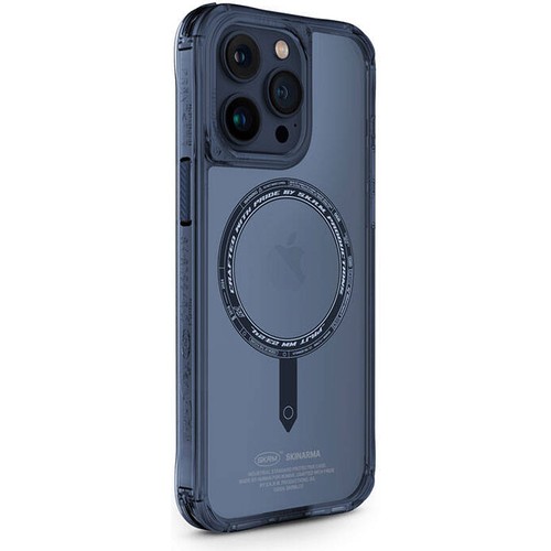 Apple iPhone 15 Pro Max Uyumlu Kılıf SkinArma Şeffaf Magsafe Şarj Özellikli Kado Kartlıklı Saido Kapak
