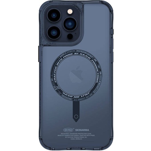 Apple iPhone 15 Pro Max Uyumlu Kılıf SkinArma Şeffaf Magsafe Şarj Özellikli Kado Kartlıklı Saido Kapak