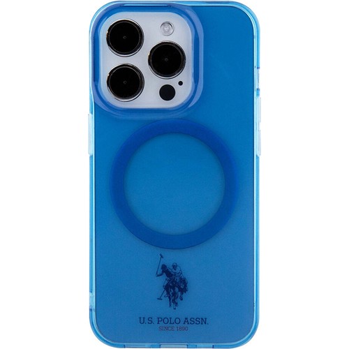 Apple iPhone 15 Pro Max Uyumlu Kılıf U.S. Polo Assn. Orjinal Lisanslı Magsafe Şarj Özellikli Transparan Tasarım Kapak