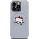 Apple iPhone 15 Pro Uyumlu Kılıf Hello Kitty Orjinal Lisanslı Magsafe Şarj Özellikli Baskı Logolu Uyuyan Kitty Deri Kapak