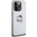 Apple iPhone 15 Pro Uyumlu Kılıf Hello Kitty Orjinal Lisanslı Magsafe Şarj Özellikli Baskı Logolu Uyuyan Kitty Deri Kapak