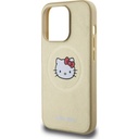 Apple iPhone 15 Pro Uyumlu Kılıf Hello Kitty Orjinal Lisanslı Magsafe Şarj Özellikli Kitty Head Deri Kapak