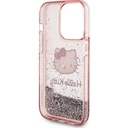 Apple iPhone 15 Pro Uyumlu Kılıf Hello Kitty Orjinal Lisanslı İkonik Sıvılı Glitter Kapak