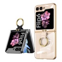 Samsung Galaxy Z Flip 6 Uyumlu Kılıf Zore Yüzüklü Kıpta Kapak - 11