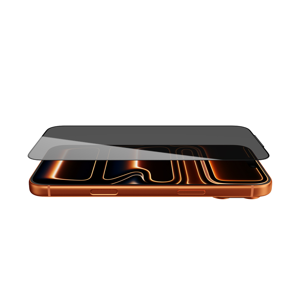 Apple iPhone 17 Pro Uyumlu Wiwu GT-034 Glass Ultra Privacy Serisi 3D Hayalet Ekran Koruyucu Cam + Kolay Uygulama Aparatı - 1