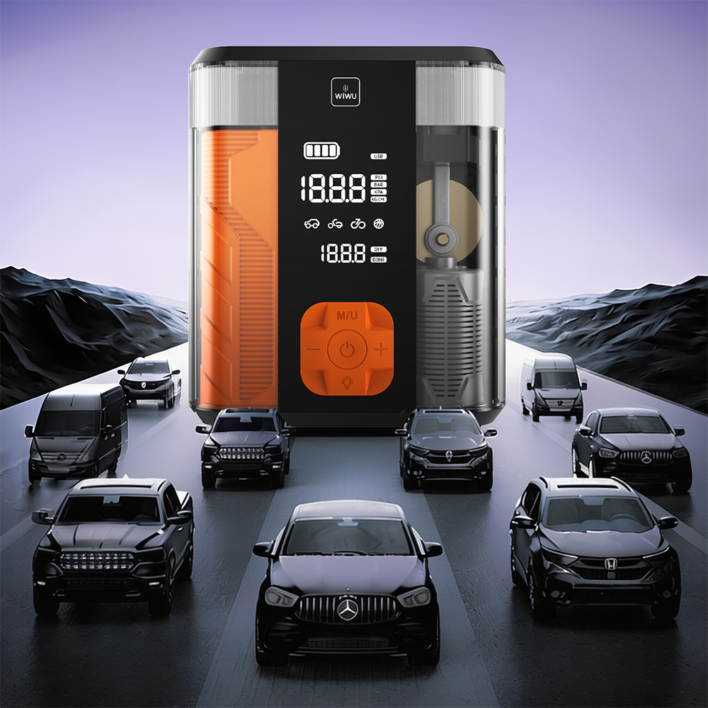 Wiwu CG201 4in1 Dijital LED Göstergeli Araç Akü Acil Durum Takviye Güç Kaynağı Powerbank 40W 8800mAh - 3