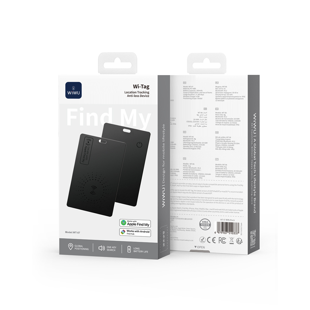 Wiwu WT-07 iTag iOS Find My Destekli Kartlık Tasarımlı Kaybolmaya Karşı GPS Akıllı Takip Cihazı - 4