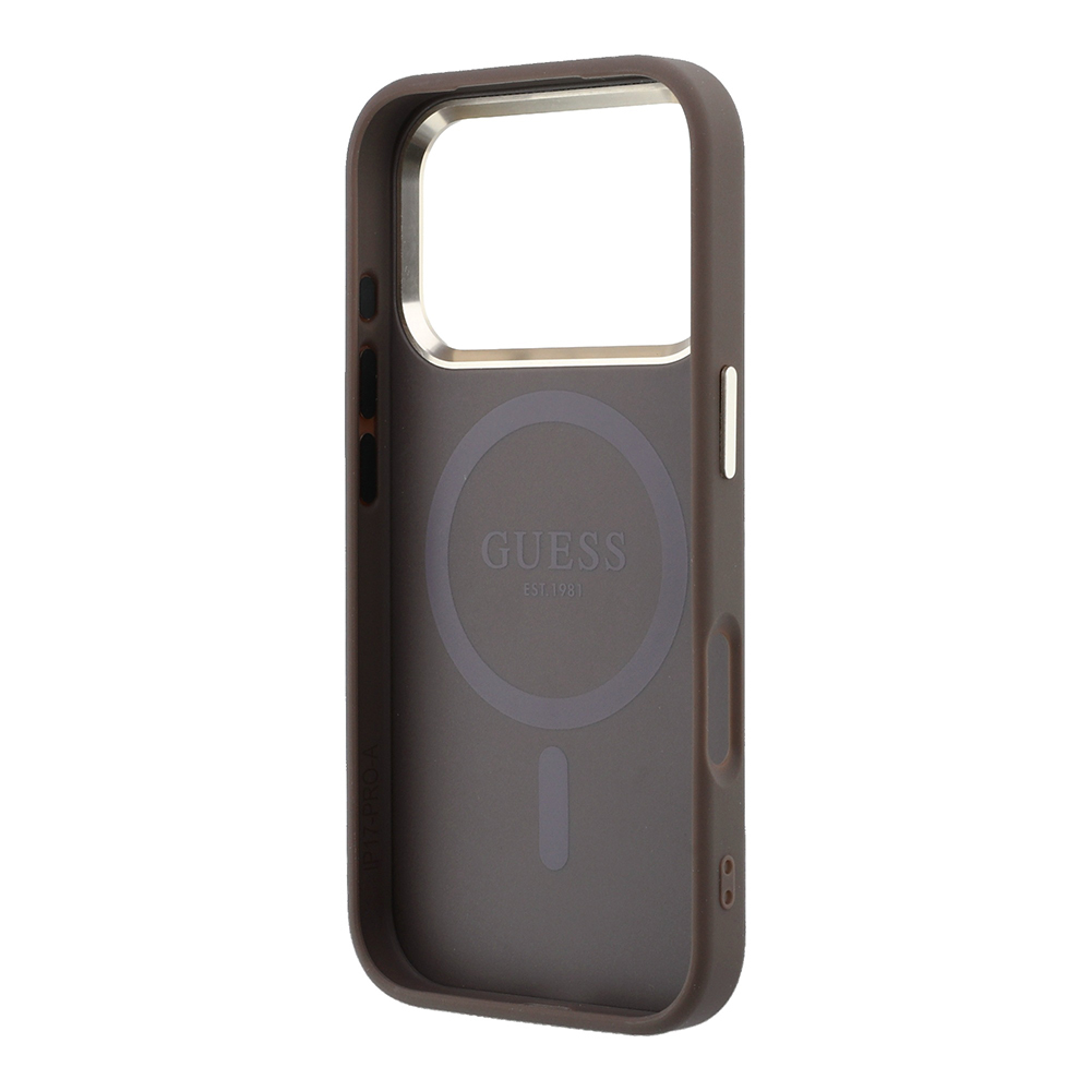 Apple iPhone 17 Pro Max Uyumlu Kılıf Guess Orjinal Lisanslı M-safe Şarj Özellikli Small 4G Classic Logolu Kapak - 6