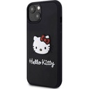 Apple iPhone 15 Uyumlu Kılıf Hello Kitty Orjinal Lisanslı Yazı ve İkonik Logolu 3D Rubber Kitty Head Kapak