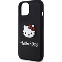 Apple iPhone 15 Uyumlu Kılıf Hello Kitty Orjinal Lisanslı Yazı ve İkonik Logolu 3D Rubber Kitty Head Kapak