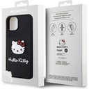 Apple iPhone 15 Uyumlu Kılıf Hello Kitty Orjinal Lisanslı Yazı ve İkonik Logolu 3D Rubber Kitty Head Kapak