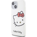 Apple iPhone 15 Uyumlu Kılıf Hello Kitty Orjinal Lisanslı Yazı ve İkonik Logolu Kitty Head Kapak