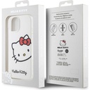 Apple iPhone 15 Uyumlu Kılıf Hello Kitty Orjinal Lisanslı Yazı ve İkonik Logolu Kitty Head Kapak