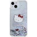 Apple iPhone 15 Uyumlu Kılıf Hello Kitty Orjinal Lisanslı İkonik Sıvılı Glitter Kapak