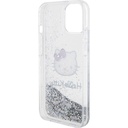 Apple iPhone 15 Uyumlu Kılıf Hello Kitty Orjinal Lisanslı İkonik Sıvılı Glitter Kapak