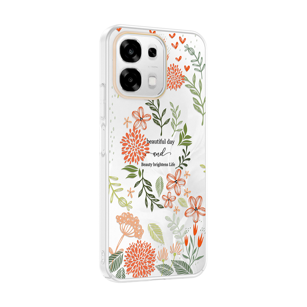Oppo A6 Pro Uyumlu Kılıf Kamera Korumalı Desenli Zore Klip Kapak - 1