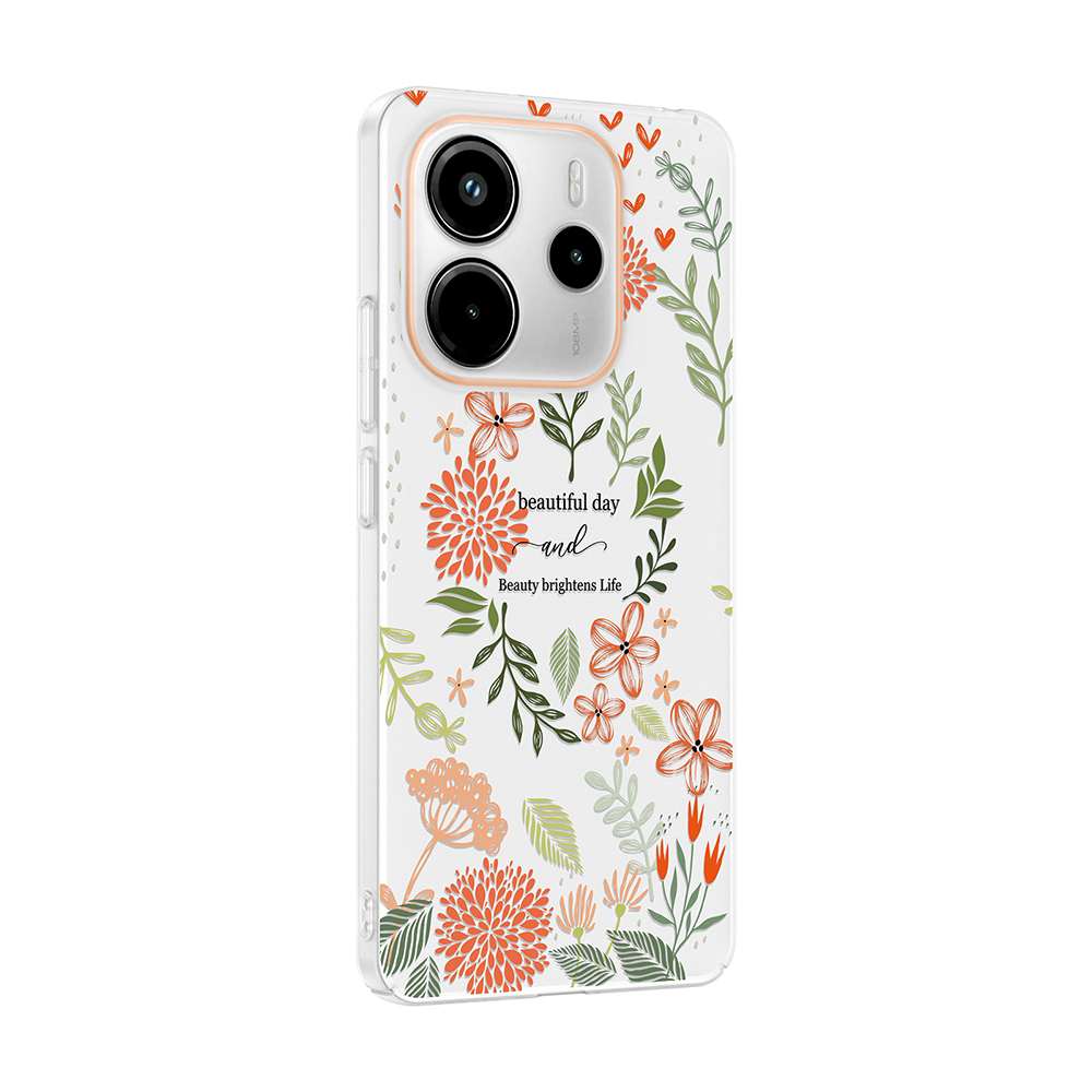Xiaomi Redmi Note 14 4G Uyumlu Kılıf Kamera Korumalı Desenli Zore Klip Kapak - 1