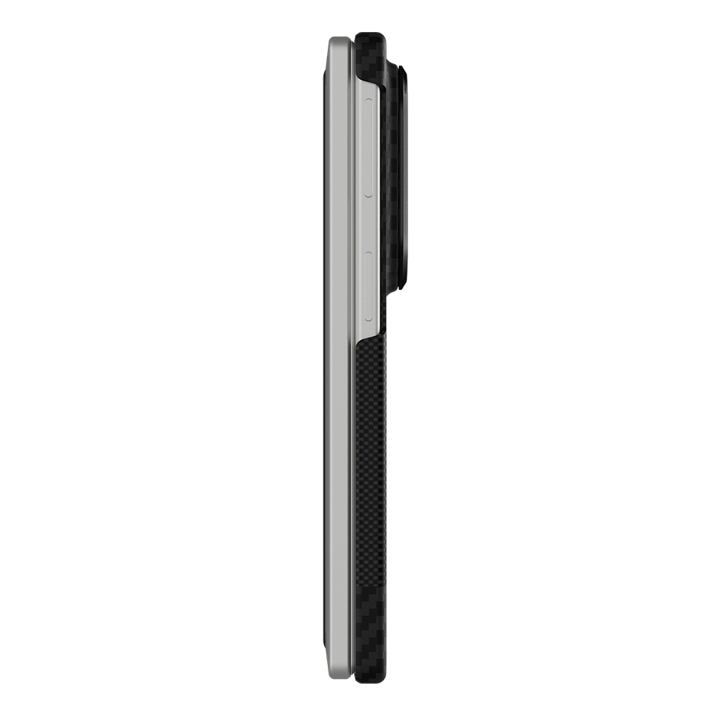 Galaxy Z Fold 8 Kılıf M-safe Şarj Özellikli Metal Kamera Çerçeveli Raptic Aramid SkinPro Serisi Karbon Kapak - 3