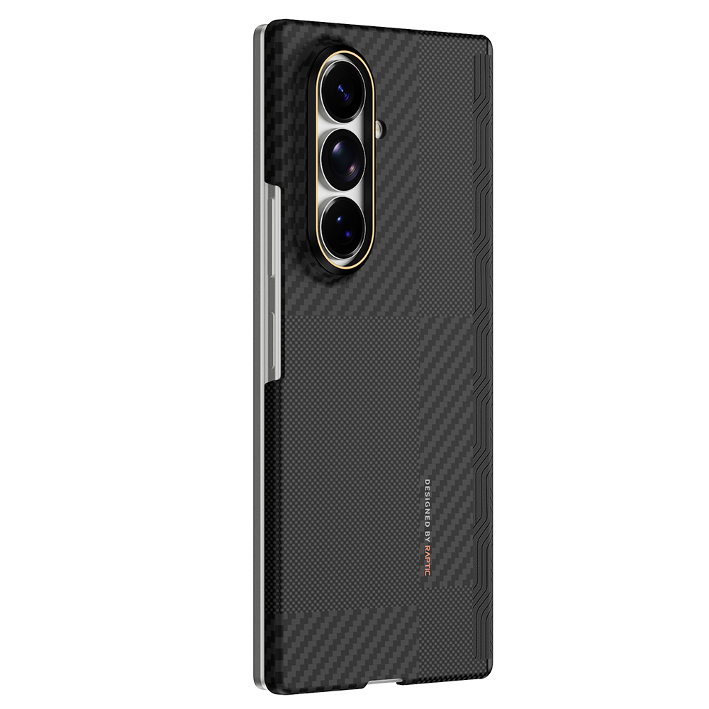 Galaxy Z Fold 8 Ultra Kılıf M-safe Şarj Özellikli Metal Kamera Çerçeveli Raptic Aramid SkinPro Serisi Karbon Kapak - 2