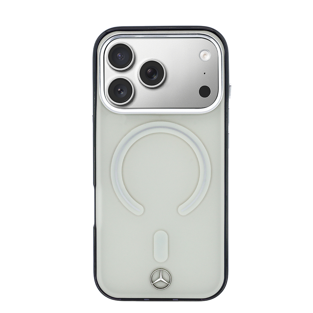 Apple iPhone 17 Pro Max Uyumlu Kılıf Mercedes Benz Orjinal Lisanslı M-safe Şarj Özellikli Saydam Yüzey İkonik 3D Metal Logolu Kapak - 2