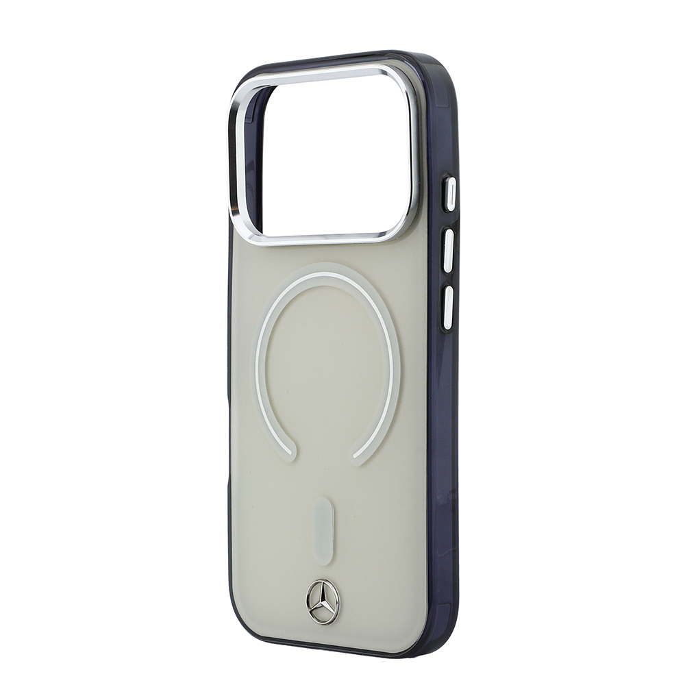 Apple iPhone 17 Pro Max Uyumlu Kılıf Mercedes Benz Orjinal Lisanslı M-safe Şarj Özellikli Saydam Yüzey İkonik 3D Metal Logolu Kapak - 5