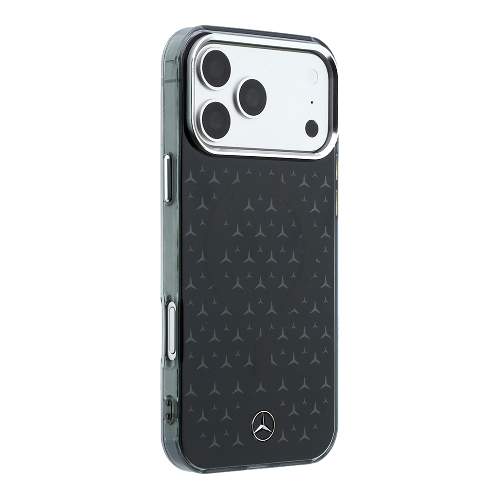 Apple iPhone 17 Pro Max Uyumlu Kılıf Mercedes Benz Orjinal Lisanslı M-Safe Şarj Özellikli Çift Katmanlı Yıldız Desenli Dizayn Kapak - 3