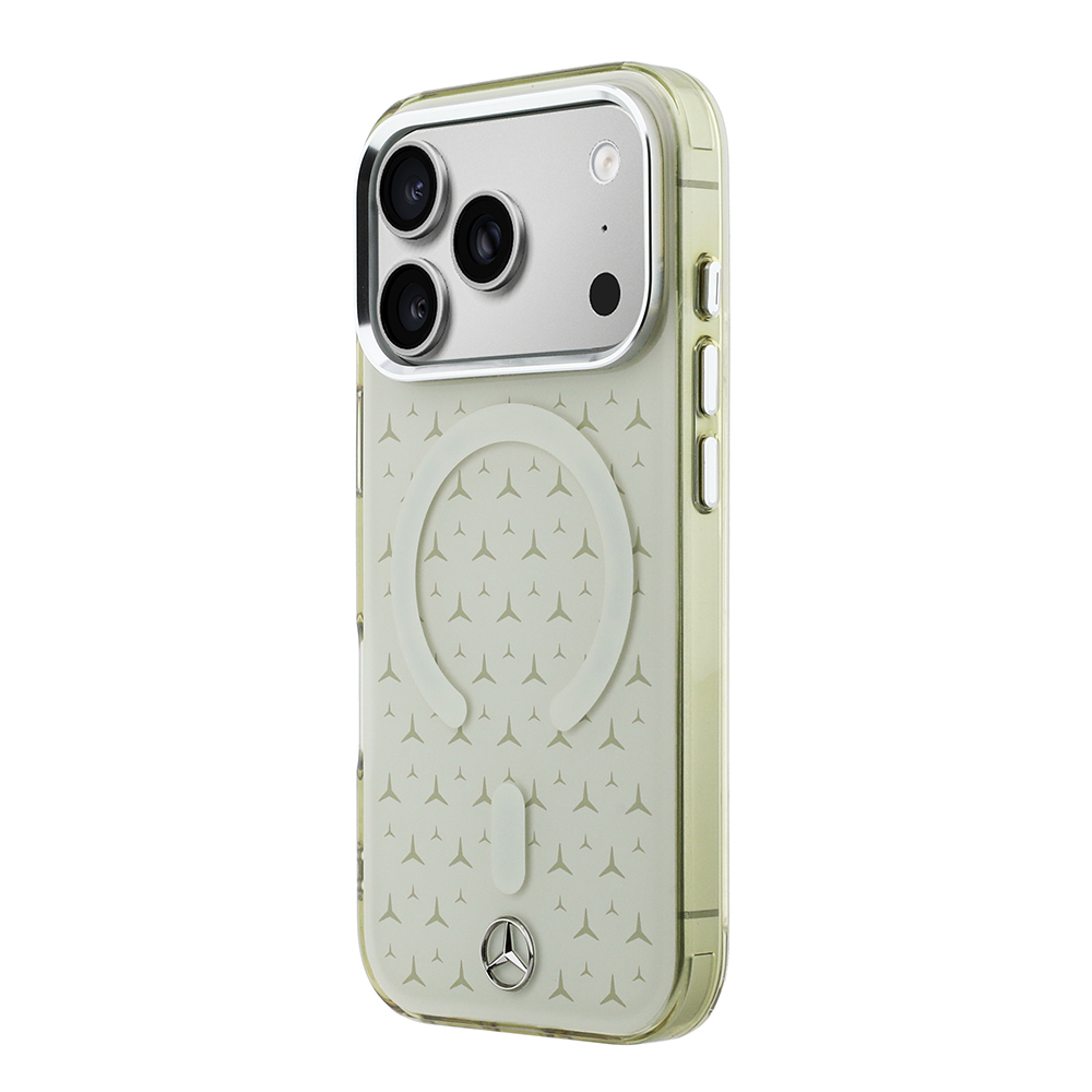 Apple iPhone 17 Pro Max Uyumlu Kılıf Mercedes Benz Orjinal Lisanslı M-Safe Şarj Özellikli Çift Katmanlı Yıldız Desenli Dizayn Kapak - 1
