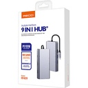 Recci RH09 Type-C to Type-C + SD/TF + USB3.0 + USB2.0 + HDMI + VGA + RJ45 Bağlantılı 9in1 Hub