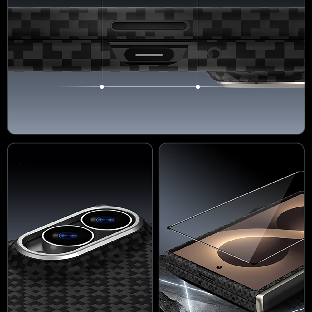 Galaxy Z Fold 8 Benks ArmorAir ArmorGrid Grand Combo Üçlü Aksesuar Seti (Ön Arka Kevlar Karbon Kapak + Ekran Koruyucu) - 4