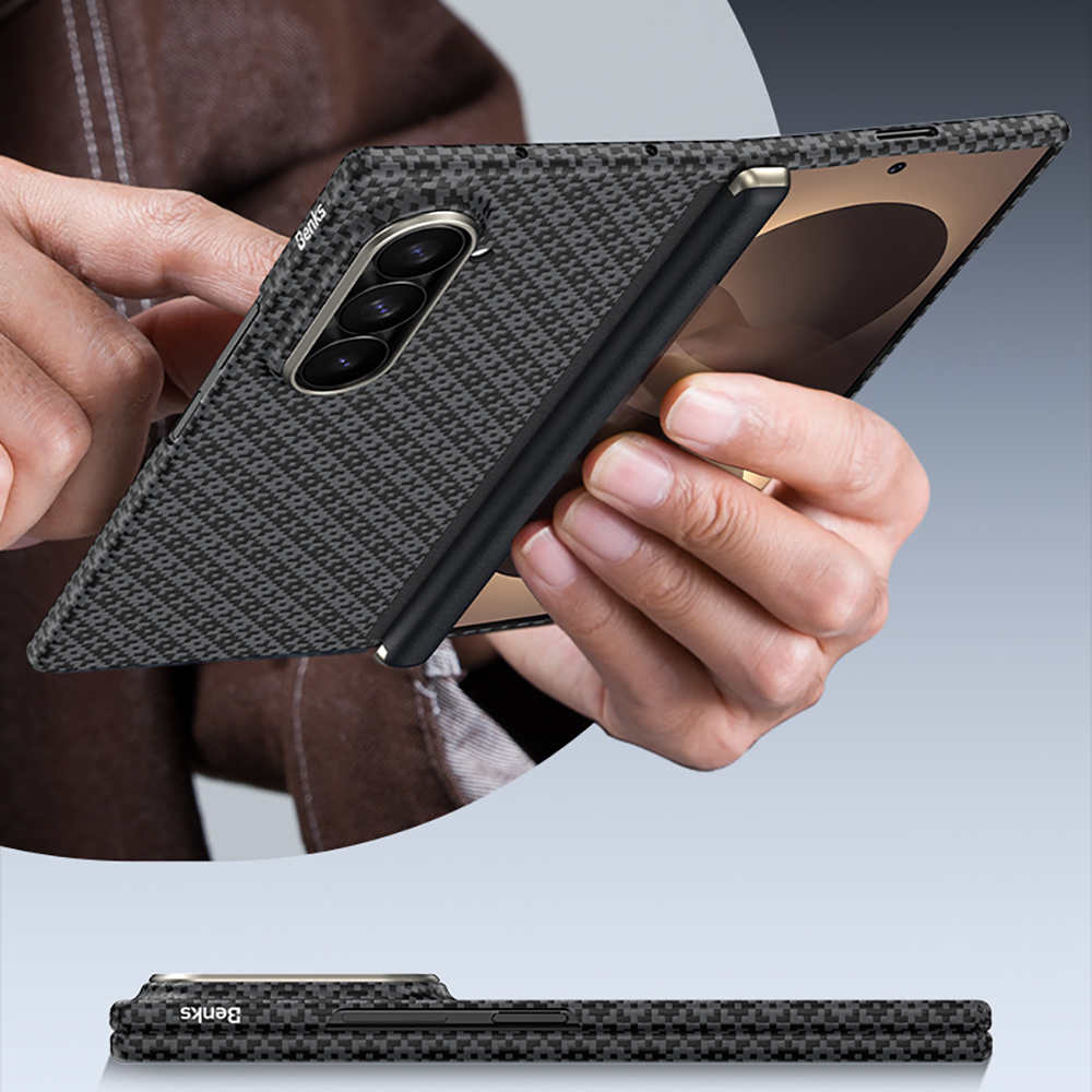 Galaxy Z Fold 8 Ultra Benks ArmorAir ArmorGrid Grand Combo Üçlü Aksesuar Seti (Ön Arka Kevlar Karbon Kapak + Ekran Koruyucu) - 9