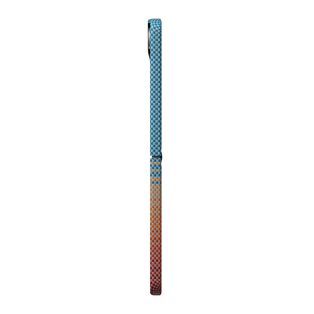 Samsung Galaxy Z Flip Uyumlu 8 Kılıf M-safe Şarj Özellikli Aramid Karbon Fiber Pitaka Sunset 2.0 California Dream Serisi Kapak - 3