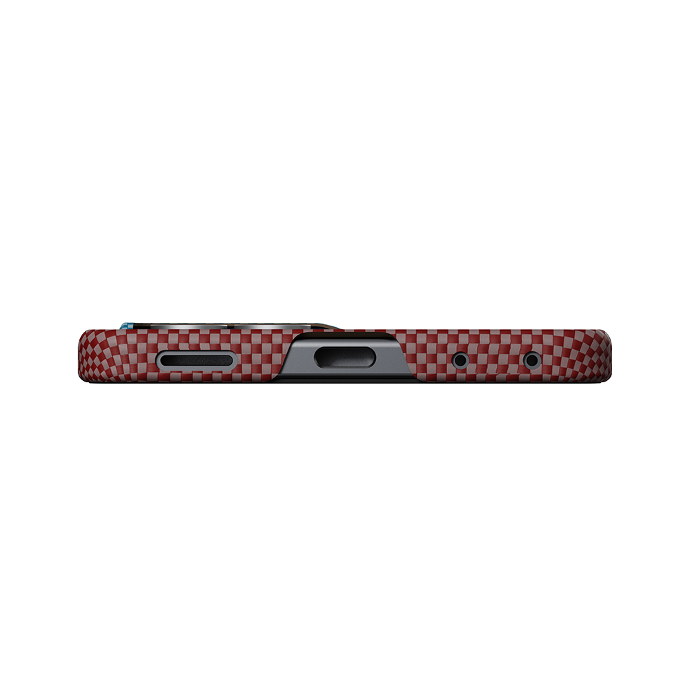 Samsung Galaxy Z Flip Uyumlu 8 Kılıf M-safe Şarj Özellikli Aramid Karbon Fiber Pitaka Sunset 2.0 California Dream Serisi Kapak - 4
