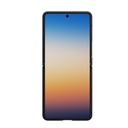 Samsung Galaxy Z Flip Uyumlu 8 Kılıf M-safe Şarj Özellikli 600D Aramid Karbon Fiber Pitaka Edge Serisi Black-Grey Twill Kapak - 1