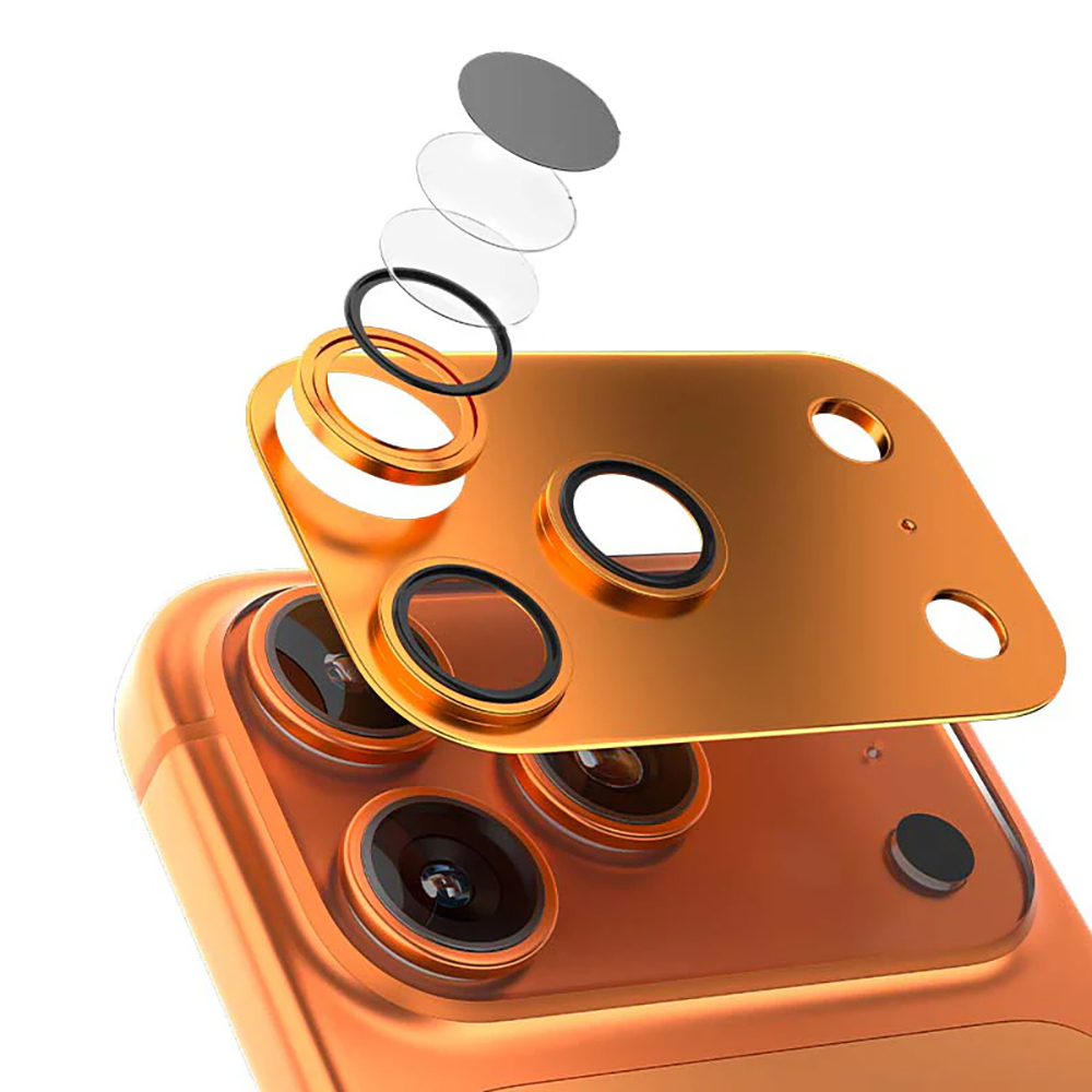 Apple iPhone 17 Pro Max Uyumlu Mohseven Alüminyum Kaplamalı Safir Anti Reflective Kamera Lens Koruyucu - 2