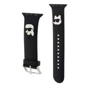 Apple Watch 7 45mm Uyumlu Karl Lagerfeld Orjinal Lisanslı İkonik Karl & Choupette Logolu Silikon Kordon - 2