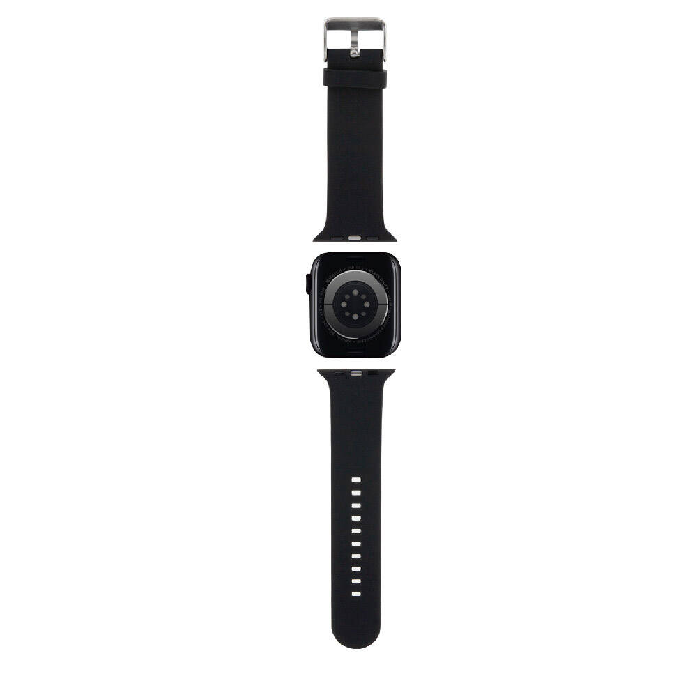 Apple Watch 7 41mm Uyumlu Karl Lagerfeld Orjinal Lisanslı İkonik Karl Head Logolu Silikon Kordon - 1