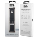 Apple Watch 7 41mm Uyumlu Karl Lagerfeld Orjinal Lisanslı İkonik Karl Head Logolu Silikon Kordon - 3