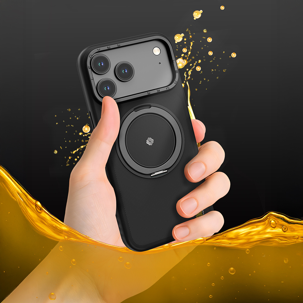 Apple iPhone 17 Uyumlu Kılıf M-safe Şarj Özellikli Metal Standlı Lenyes CK225 Kapak - 9