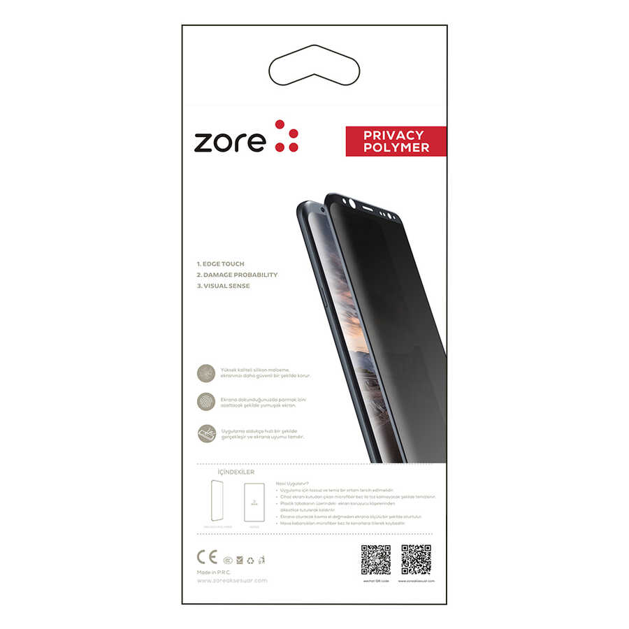 Huawei P30 Pro Uyumlu Zore Privacy Polymer Nano Ekran Koruyucu - 1