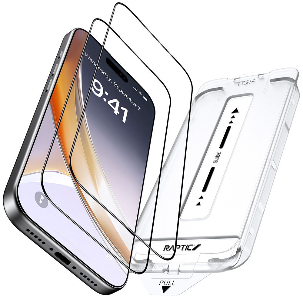 Apple iPhone 17 Uyumlu Raptic Air Glass 2.5D Ekran Koruyucu 2 Adet + Kolay Uygulama Aparatlı - 8