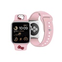 Apple Watch 41mm Uyumlu Hello Kitty Orjinal Lisanslı Yazı Logolu Fiyonk & Kitty Head Silikon Kordon - 4