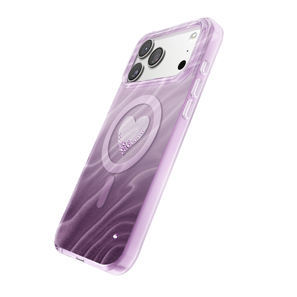 Apple iPhone 17 Pro Uyumlu Kılıf M-Safe Şarj Özellikli Orjinal Swarovski Taşlı Zore Paris Rovix Sert PC Kapak - 2