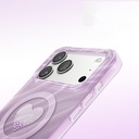 Apple iPhone 17 Pro Uyumlu Kılıf M-Safe Şarj Özellikli Orjinal Swarovski Taşlı Zore Paris Rovix Sert PC Kapak - 3